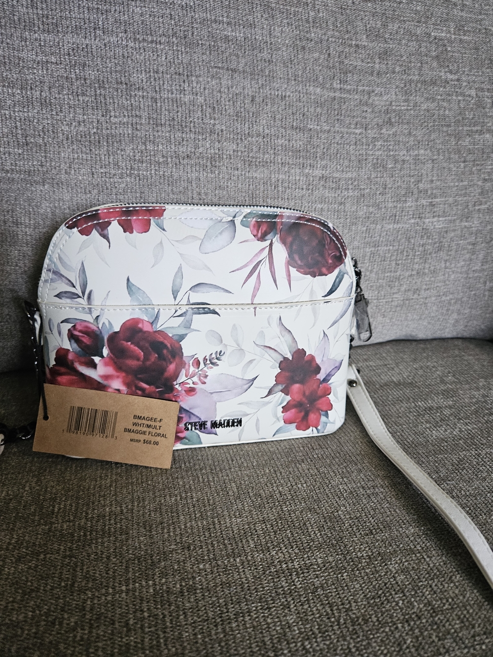 Steve Madden White Floral Crossbody Bag